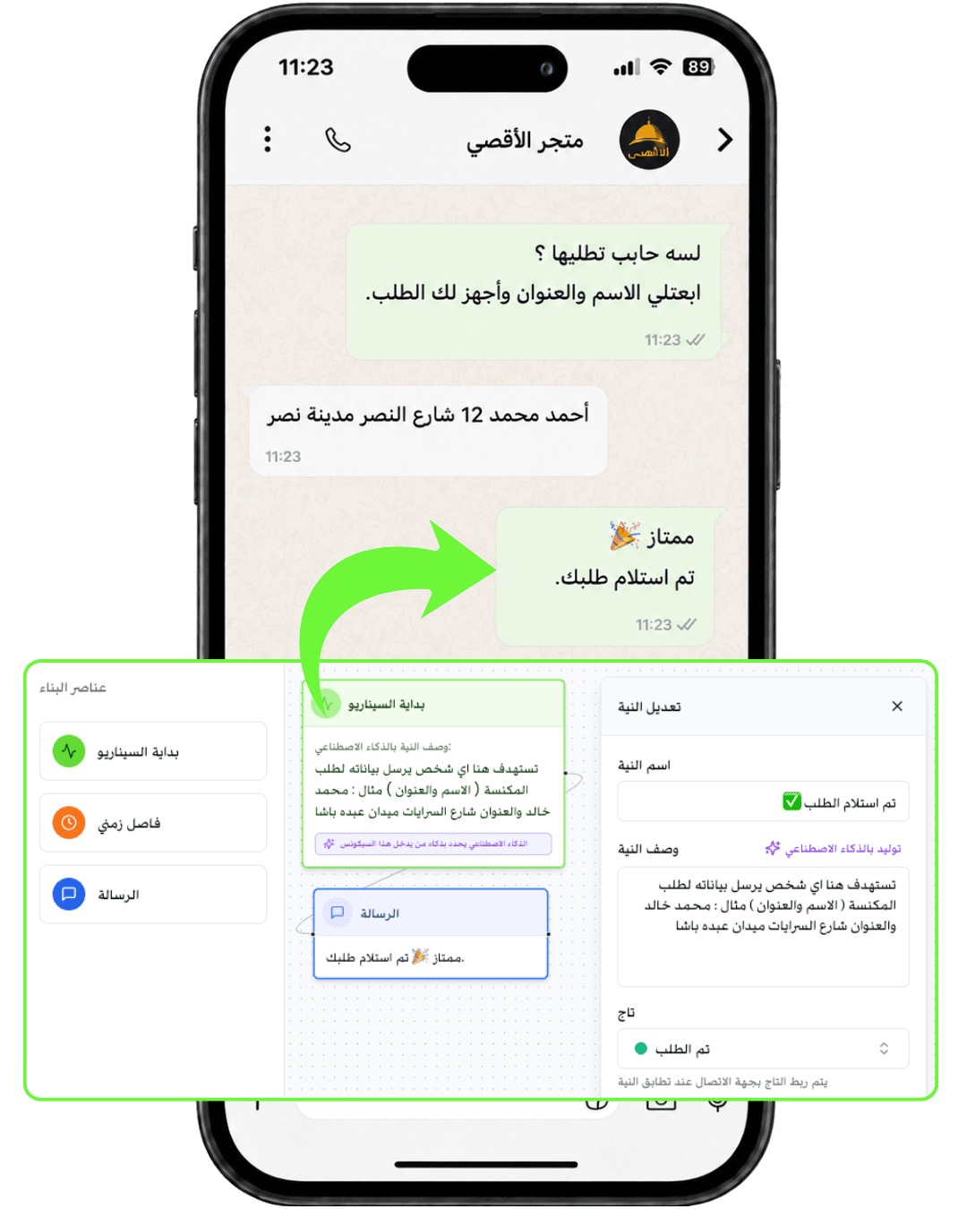 الخطوة 6: يتأكد من البيانات ويجهّز العميل لفريقك
